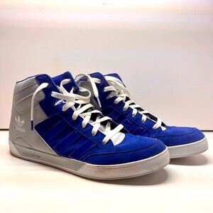 Men’s Classic Size 13 Adidas Originals - Hard Court Hi Big Logo Blue White